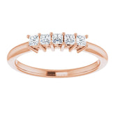 14K Rose 1/4 CTW Natural Diamond Anniversary Band